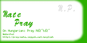 mate pray business card